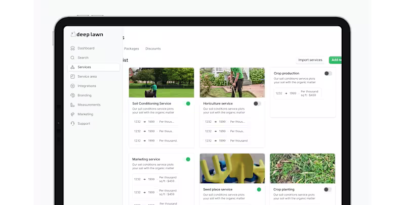 Cover image for Deeplawn Sales Tool and Web App Redesign