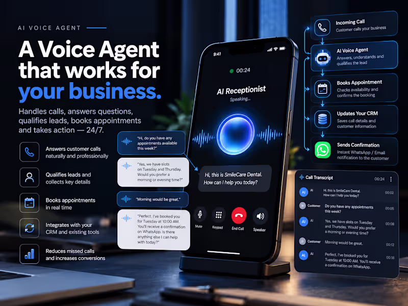 Cover image for AI Voice Agent for Businesses