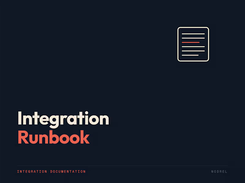 Cover image for Integration Runbook