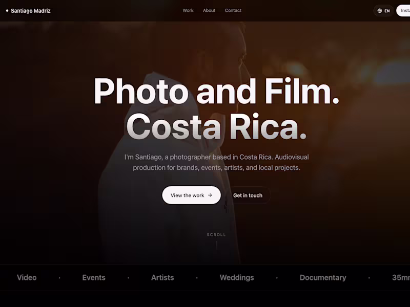 Cover image for Santiago Madriz Portfolio — Production Frontend