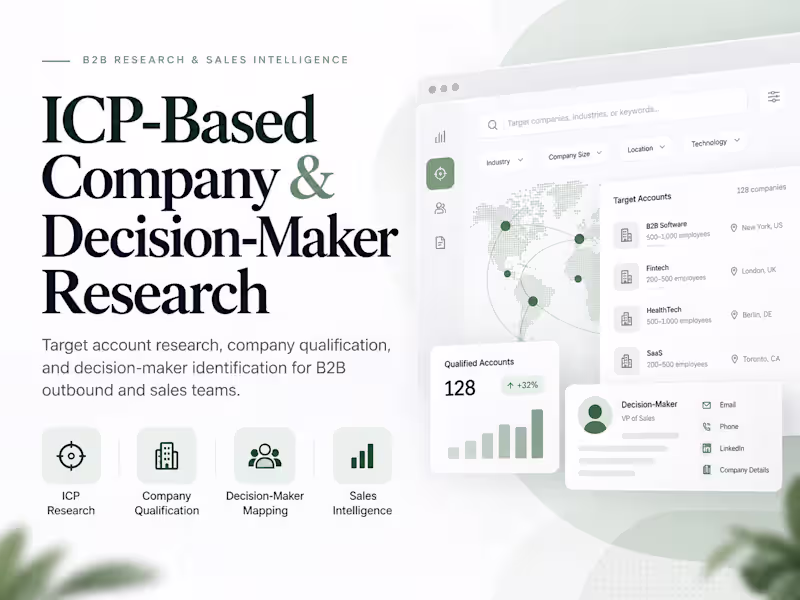 Cover image for ICP-Based Company & Decision-Maker Research