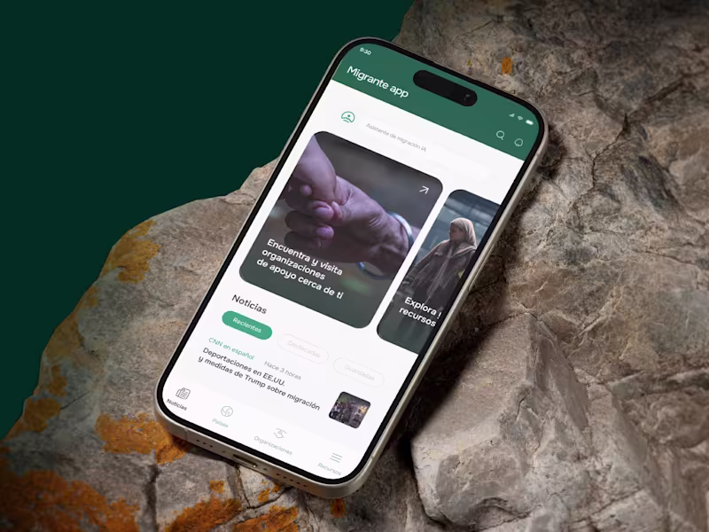 Cover image for Migrante app - Mobile Design