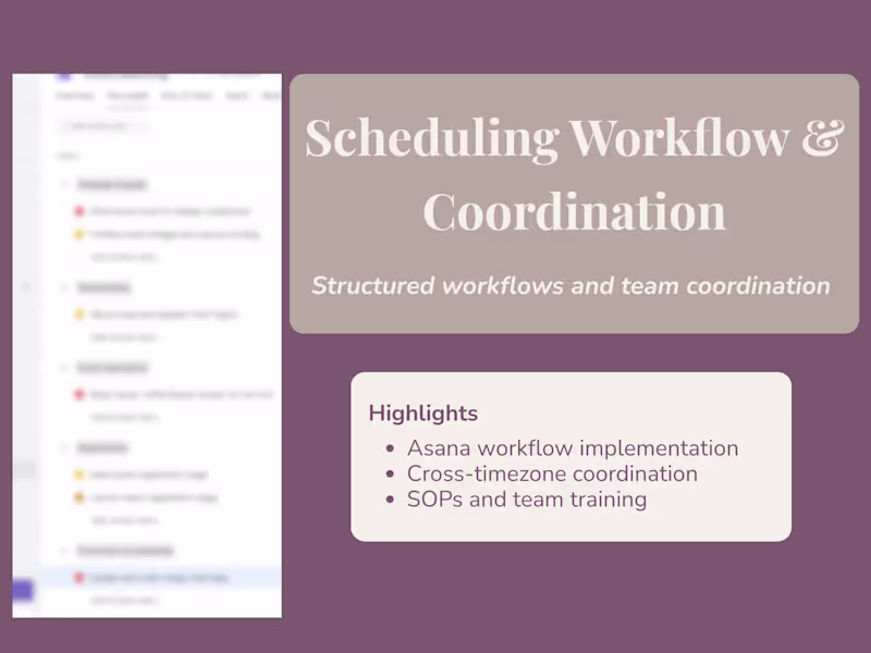 Cover image for Overview
Improved scheduling operations and team