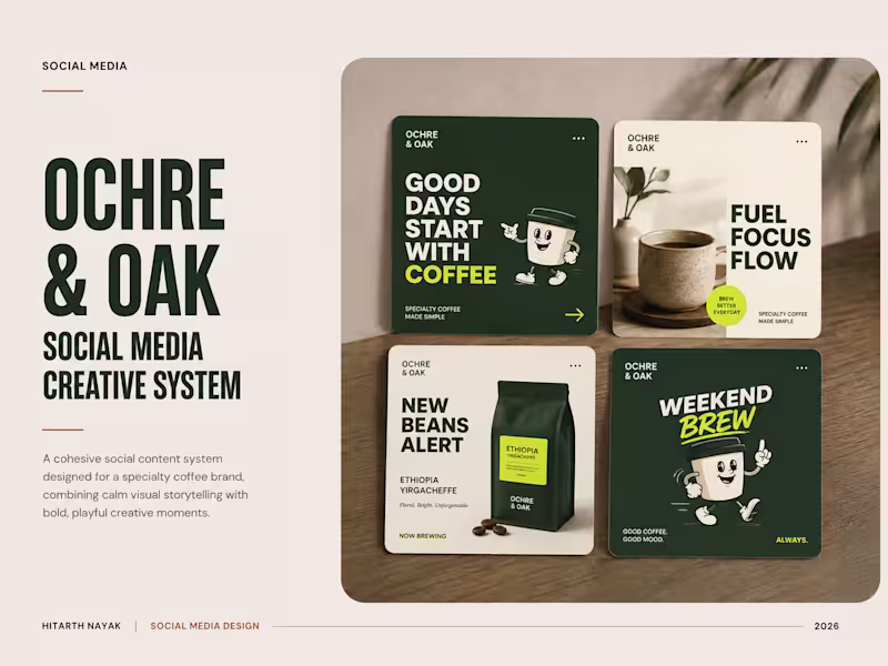 Cover image for Ochre & Oak - Social Media Visual System