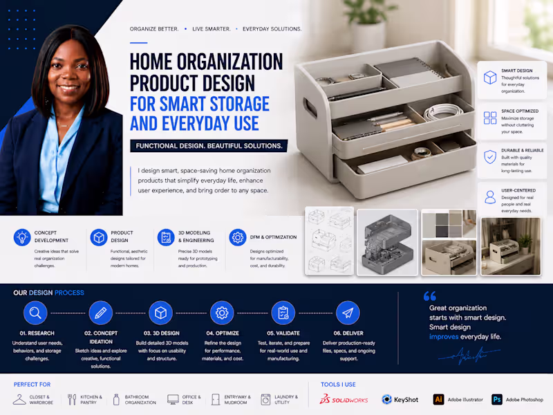 Cover image for Home Organization Product Design for Smart Storage DFM