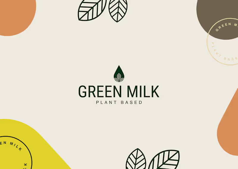Cover image for Green Milk - Plant Based Milk : Branding + Label Design