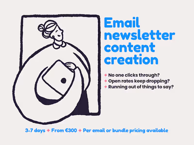 Cover image for Email newsletter content creation
