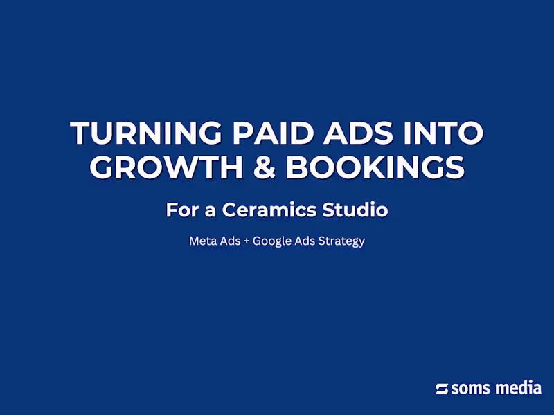 Cover image for 100+ Bookings for a Ceramics Studio with Paid Ads