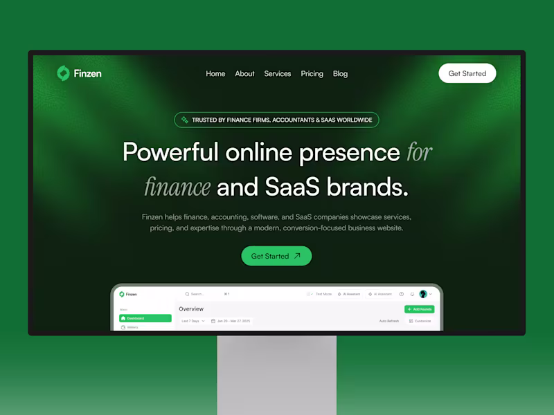 Cover image for Finzen: Responsive SaaS Website Template