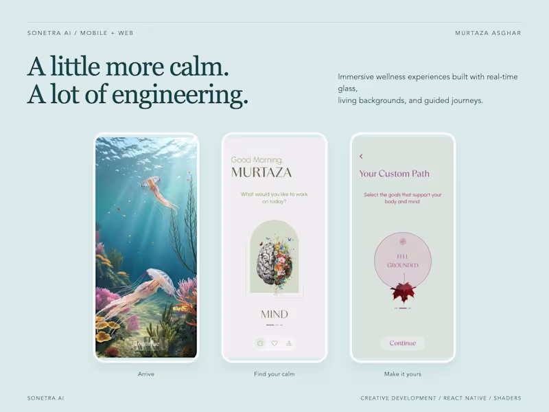 Cover image for Sonetra AI | Immersive Wellness App & Web Experience