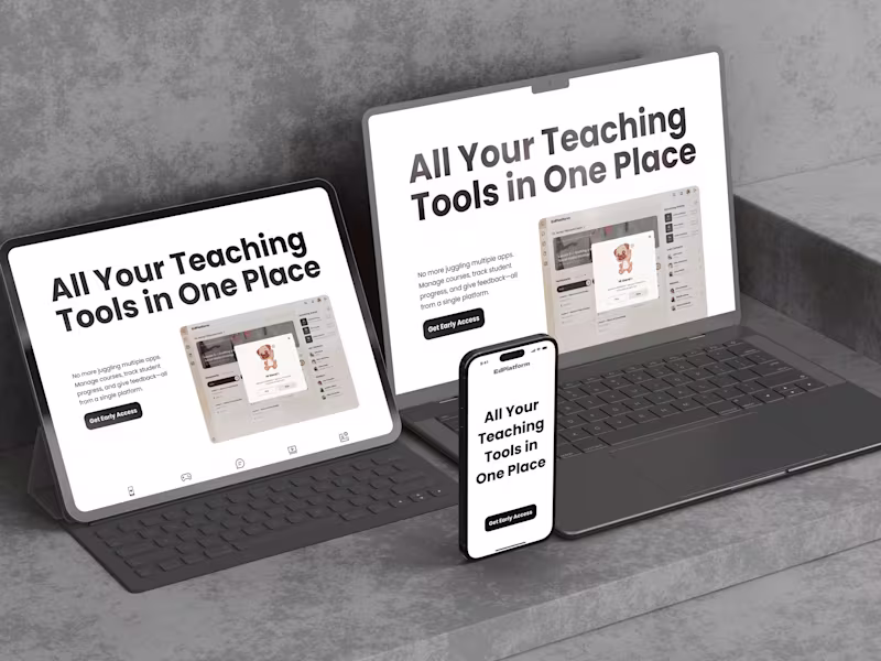Cover image for EdTech SaaS Landing Page Design