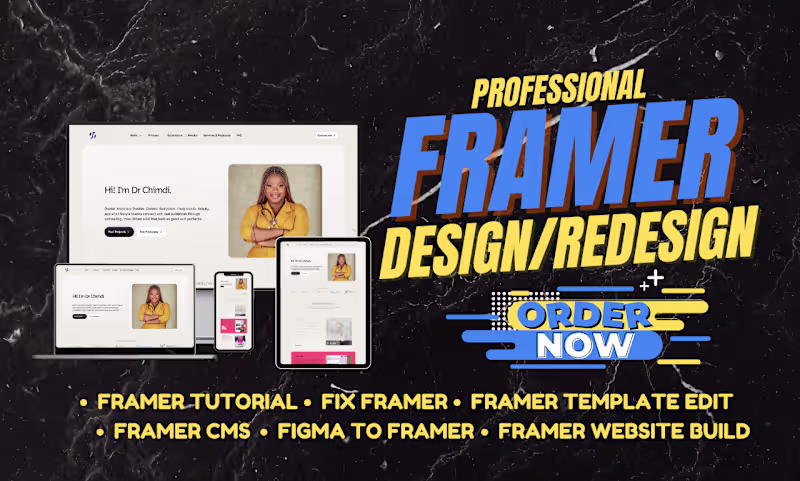 Cover image for Custom Framer Websites | Design, Redesign & Template Editing
