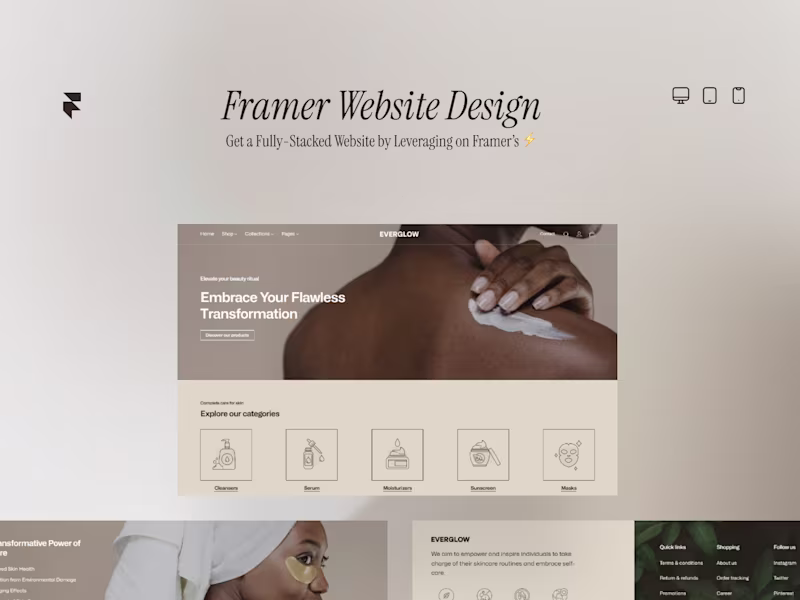 Cover image for I will Design your Skin Care Website with Framer