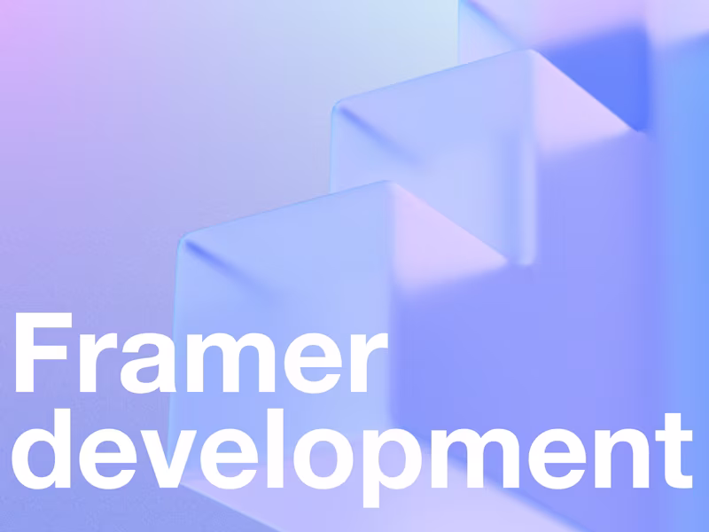 Cover image for Framer website development