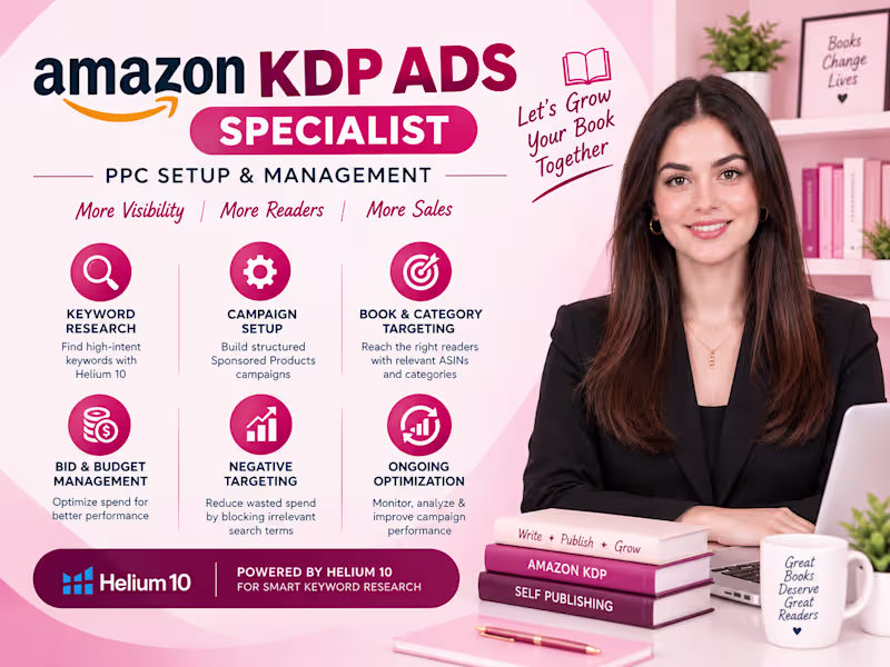 Cover image for Amazon KDP Ads Specialist | PPC Setup & Management
