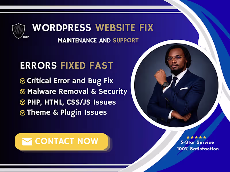 Cover image for WordPress Website Fix, Maintenance and Support