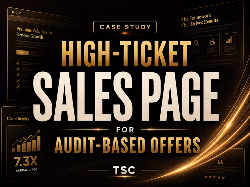 Cover image for High-Ticket Sales Page for Audit-Based Offers