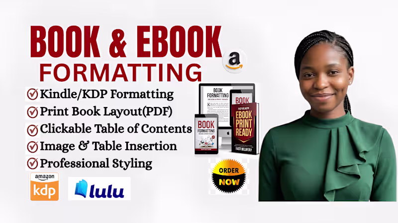 Cover image for Professional Book Formatting for Amazon KDP & eBook
