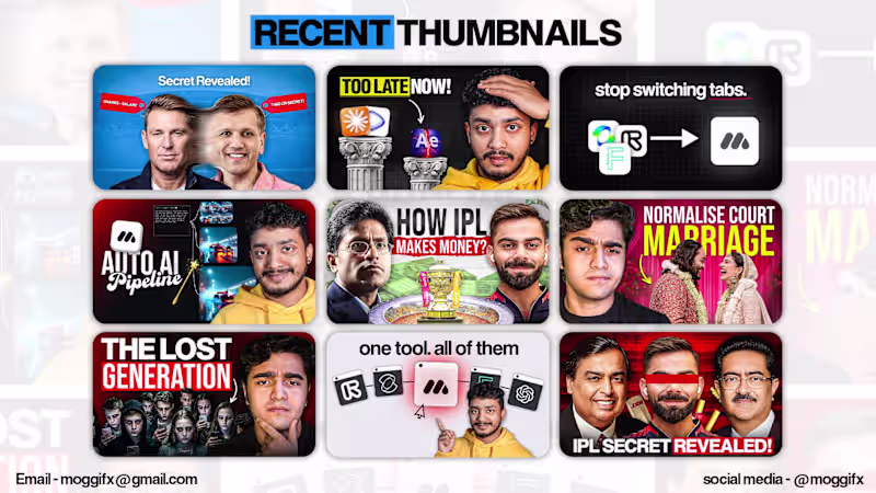 Cover image for RECENT THUMBNAILS packagings FOR MY