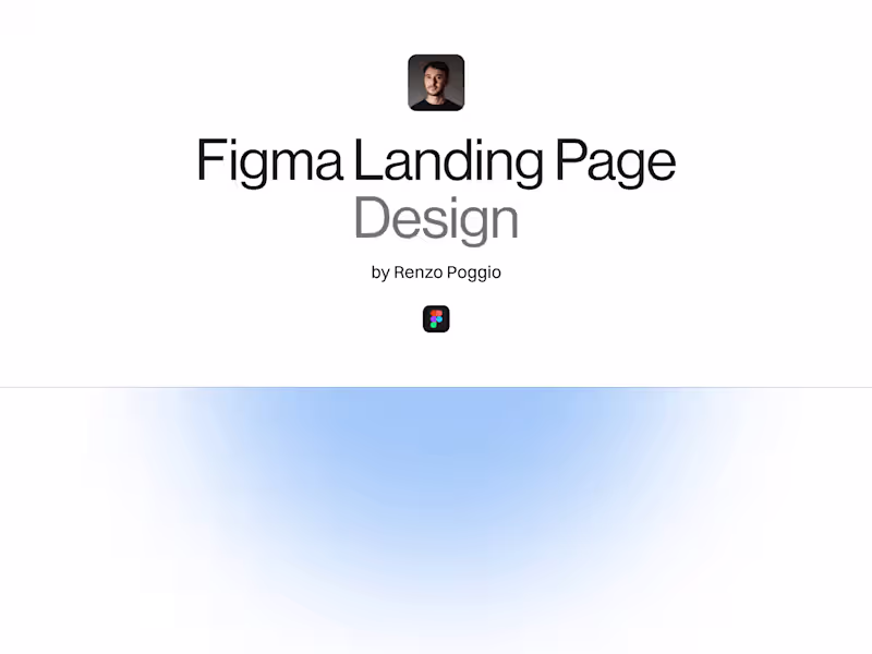 Cover image for Figma Landing Page Design