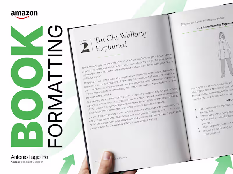 Cover image for Amazon KDP Book Formatting & Interior Layout Design