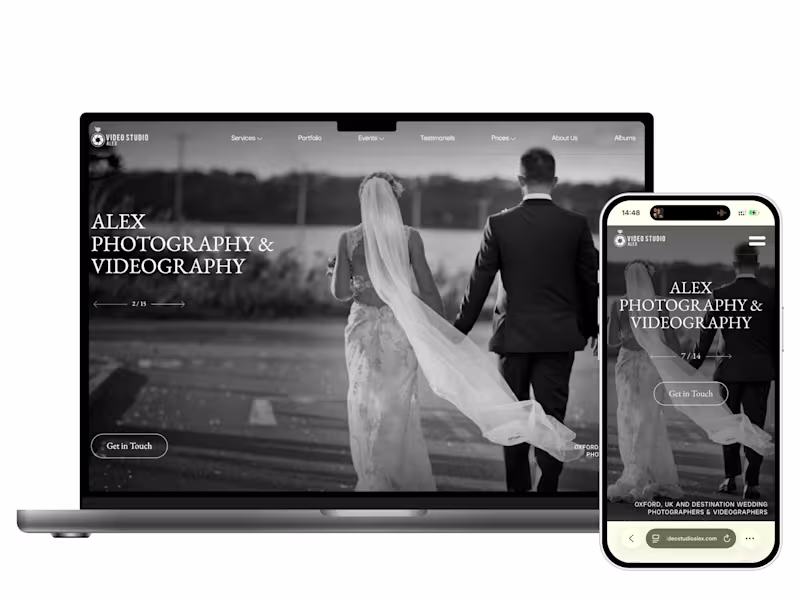 Cover image for Wedding Photography | Design, Webflow development and SEO