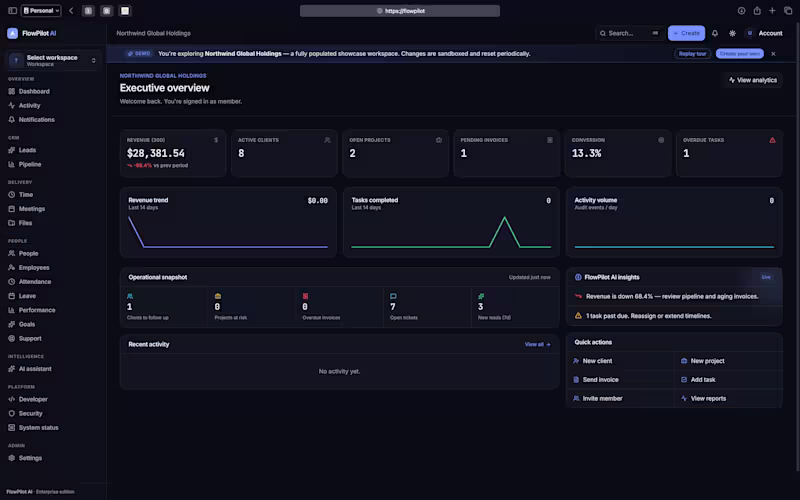 Cover image for FlowPilot AI — Enterprise Operating