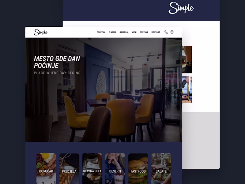 Cover image for Simple Restaurant Website