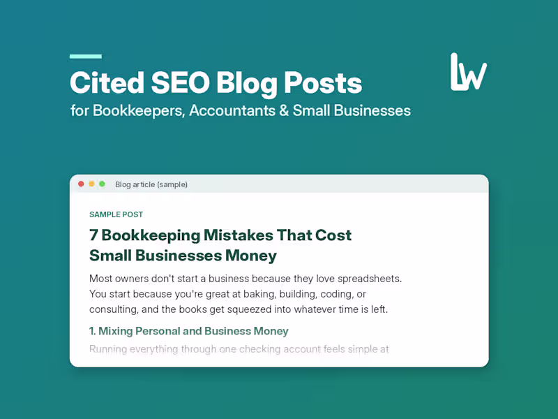 Cover image for SEO Blog Writing for Finance & Bookkeeping | Cited Posts