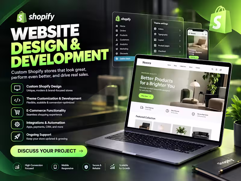 Cover image for Shopify Website Design & Development