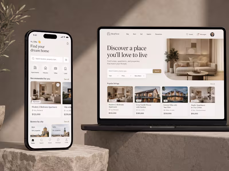 Cover image for Real Estate App | Mobile App Design and Development 