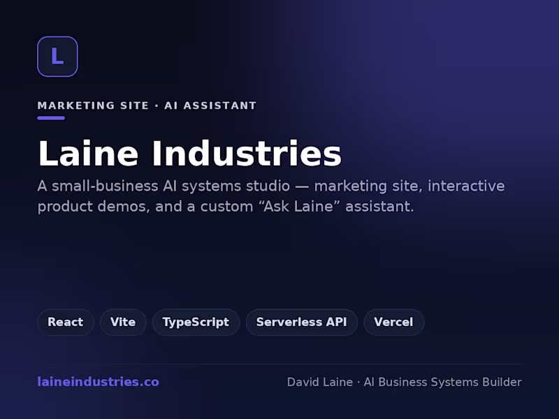 Cover image for Laine Industries — a small-business