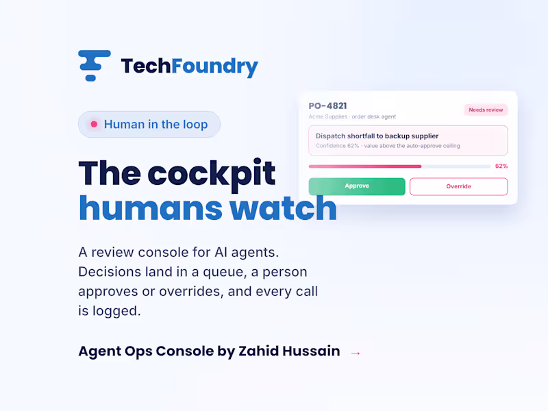 Cover image for Agent Ops Console: the human review layer for AI agents