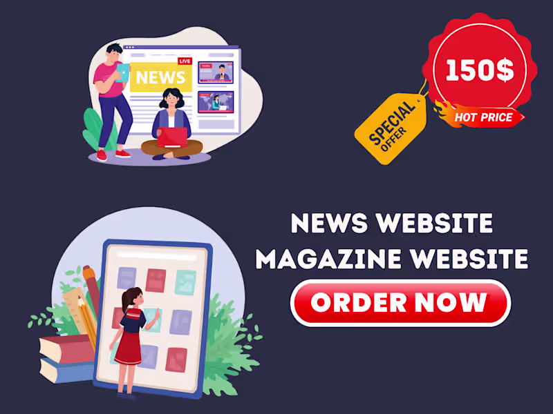 Cover image for News - Magazine Website Devlopment service 