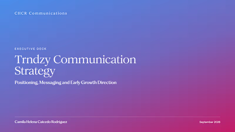 Cover image for Brand & Communication Strategy
