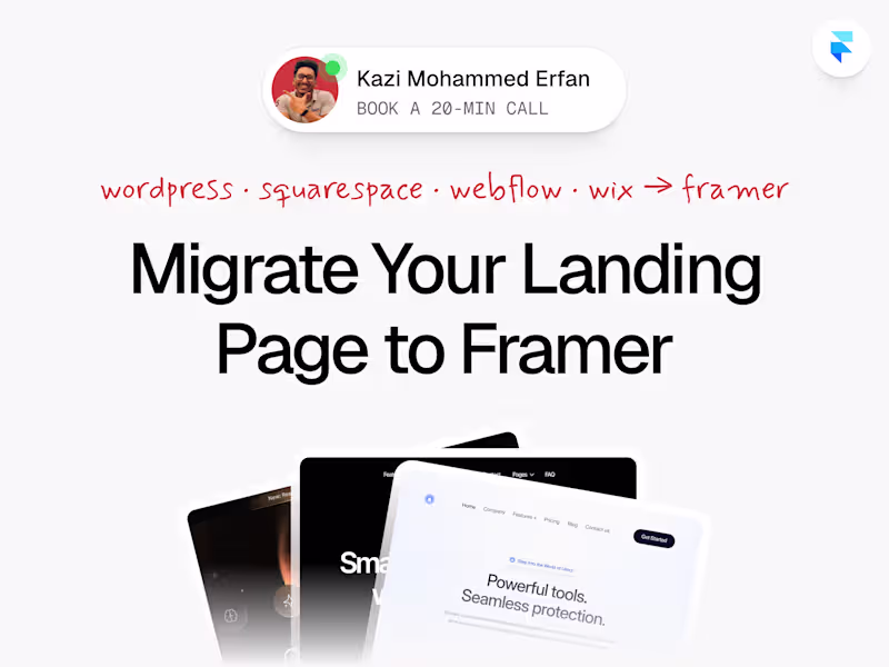 Cover image for Migrate Your Landing Page to Framer