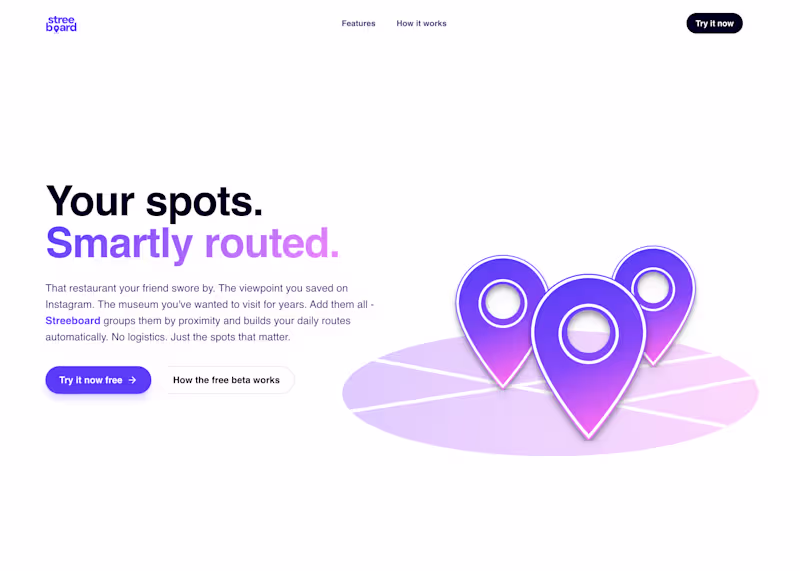 Cover image for Streeboard — Travel Planning App