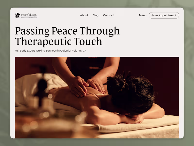 Cover image for Massage & Center for Wellbeing Website Redesign