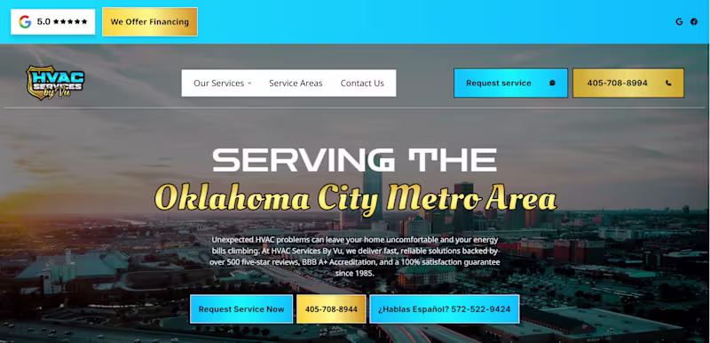 Cover image for HVAC By Vu Website Redesign & Development
