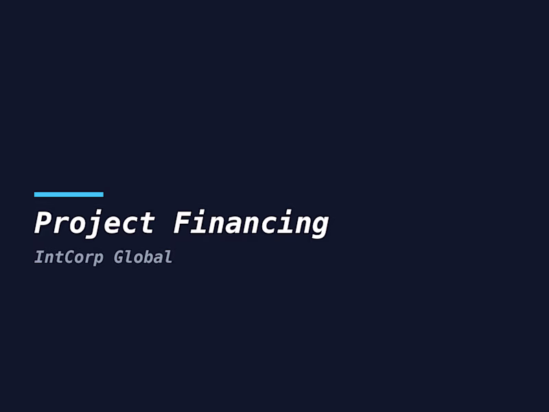 Cover image for Project Financing — Milestone-Based Plans