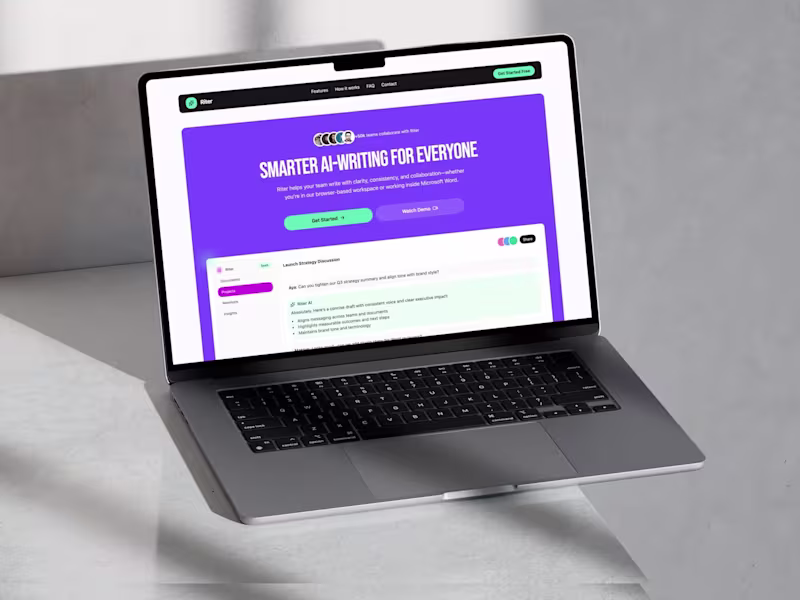 Cover image for Riter: SaaS Landing Page in MagicPath