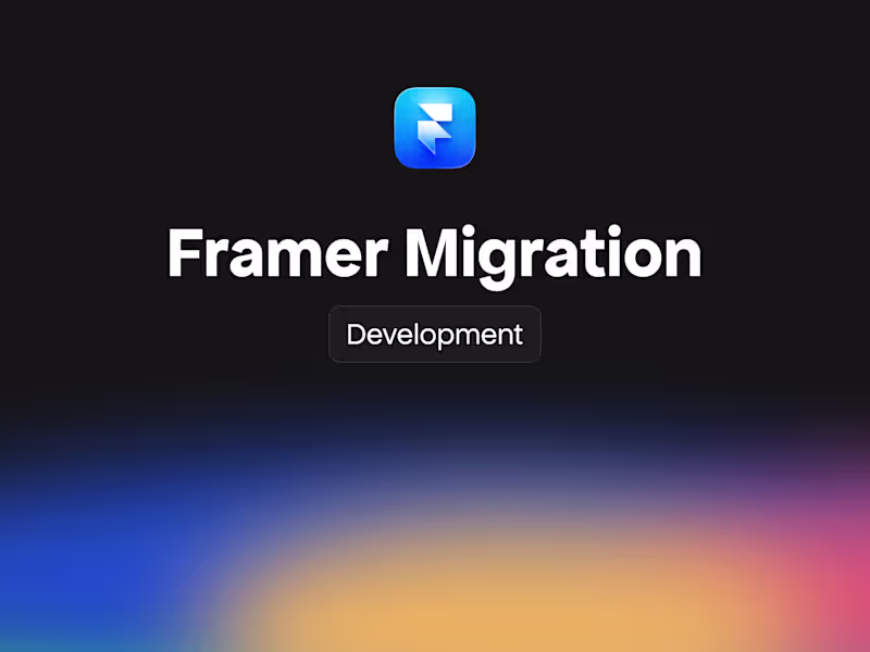 Cover image for Framer migration