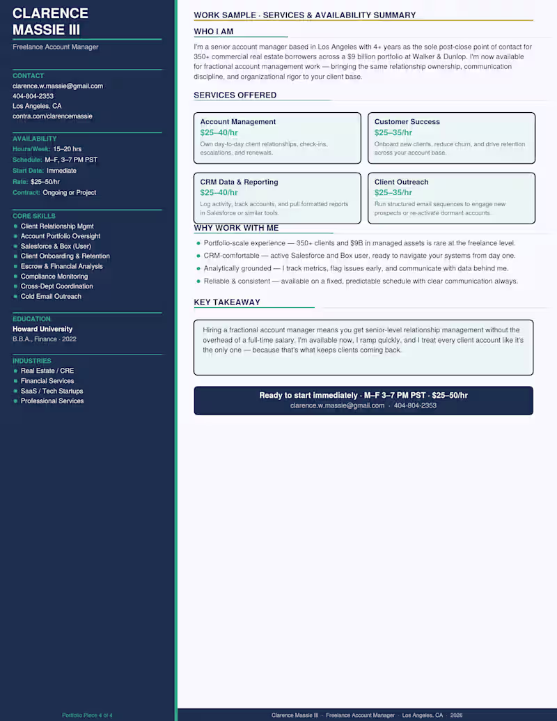 Cover image for Full scope of the services