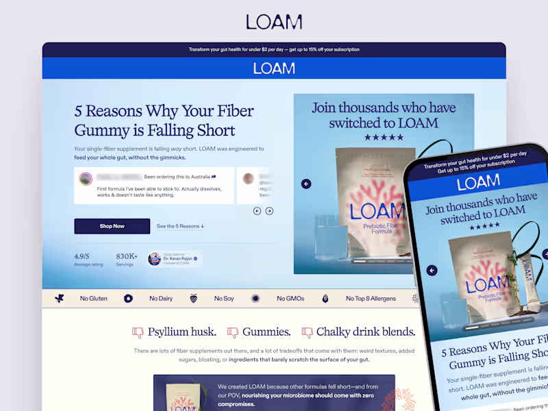Cover image for Conversion-Focused Listicle Design for LOAM Science