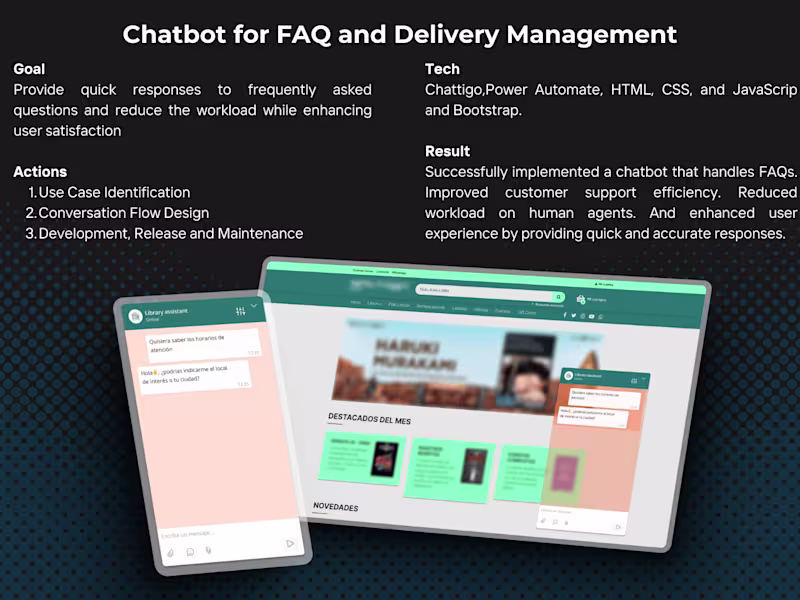 Cover image for Chatbot for FAQ and Delivery Management