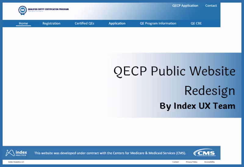 Cover image for QECP Website Redesign for CMS
