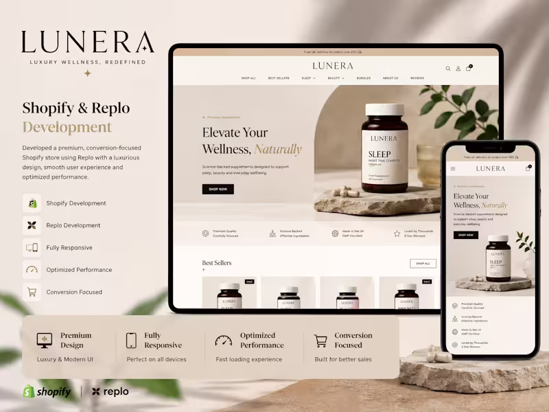 Cover image for Luxury wellness e-commerce website development