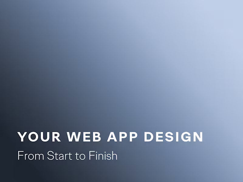 Cover image for Your Web App Design