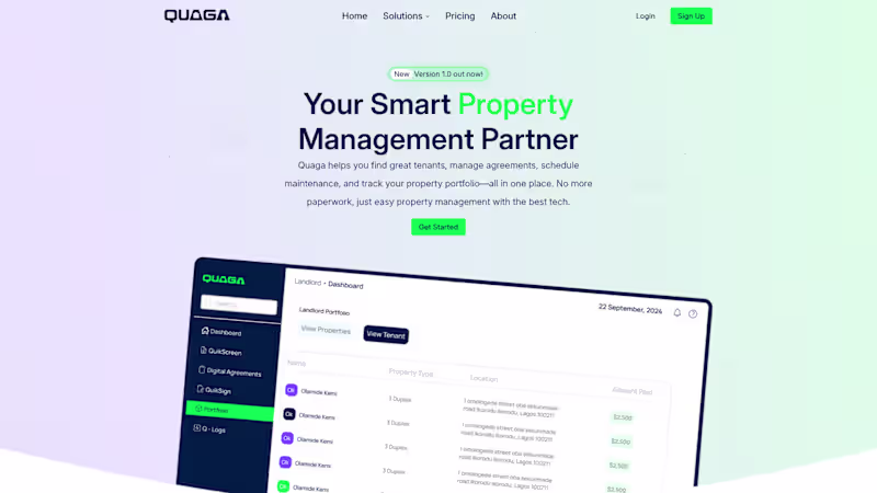 Cover image for Quaga | Tenant Referencing Solution