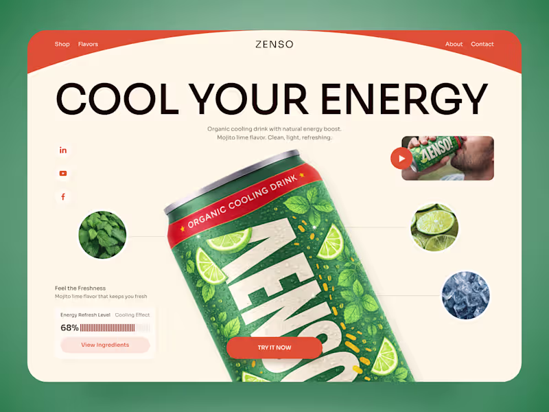 Cover image for ZENSO — Organic Energy Drink